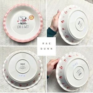 Rae Dunn Peanuts Snoopy Pink Baking Dish